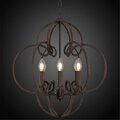 Yhior 30 x 28 in. Chandelier, Antique Rust YH373999